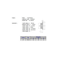Звёздочка ACE для цепи 10B-1 Z=27 со ступицей, HT, под расточку 00-00049168