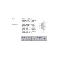 Звёздочка ACE для цепи 12B-1 Z=18 со ступицей, HT, под расточку 00-00049181