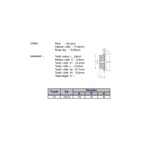 Звёздочка ACE для цепи 16B-1 Z=23 со ступицей, HT, под расточку 00-00049213