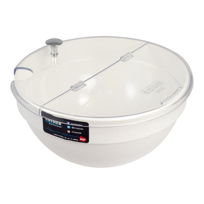 Гастрономическая миска BORA 3.1 л D 230 мм с крышкой поликарбонат белая ПЛ-BO1297b