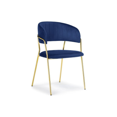 Стул Woodville Kamelia dark blue / gold 15320