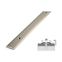 Порог прямой алюминиевый (25 мм; 0.9 м; анодированный; шампань) Лука УТ000023312