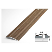 Порог разноуровневый алюминиевый (39.4 мм; 0.9 м; декоративный; дуб престиж) Лука УТ000025857