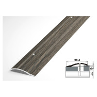 Порог разноуровневый алюминиевый (39.4 мм; 0.9 м; декоративный; дуб мореный) Лука УТ000025856