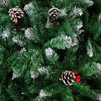 Елка Зимнее волшебство Иней с ягодками, 210 см, d нижнего яруса 135 см, 1100 веток 540648