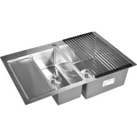 Кухонная мойка из нержавеющей стали WISENT 7851-SR со складной решеткой KWW37851-SR