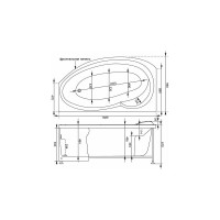 Акриловая ванна Aquanet Jersey 170x90 L 00203988