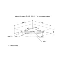 Акриловый поддон Aquanet GL180 1/4 круга, 100х100x18 00265563