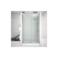Откатная дверь Aquanet Alfa 1500х2000 стекло прозрачное хром 00168422