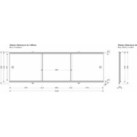 Экран под ванну Aquanet ПРЕМИУМ А 1640x560 белый 00273291