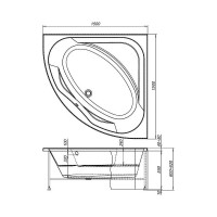Сварной каркас для акриловой ванны Aquanet Vista 150x150 00254382