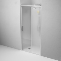 Душевая дверь AM.P Gem Solo 100x195, стекло матовое, профиль матовый хром W90G-100-1-195MM