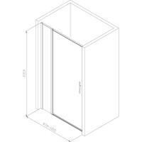 Душевая дверь ALLEN BRAU Priority 100 хром 3.31004.00 00252371