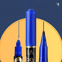 Маркер DELI перманентный Mate двойной пиш. наконечник 0.5-1мм синий EU10430