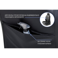 Авточехлы Rival Lada Granta Sd, Lb, 40/60, 2018, комплектация Luxe, экокожа, ромб SC.6015.2
