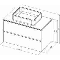 Тумба ALLEN BRAU 1.21001.PWM INFINITY 85 рapyrus white matt 00274096