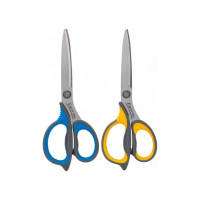 Офисные ножницы DELI E77760 Soft 210 мм ТПЭ сталь ассорти блистер, 12 шт 1417524