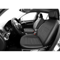 Авточехлы Rival Строчка (зад.сп. 40/60) Skoda Octavia SW, LB 2004-2013, эко-кожа, черные, SC.5102.1