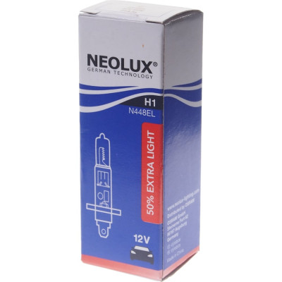 Автолампа H1 (55) P14.5s+50% EXTRA LIGHT 12V NEOLUX N448EL 482287