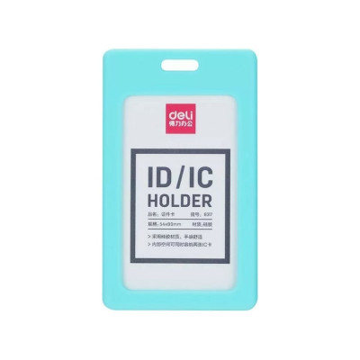 Вертикальный бейдж для пропуска DELI 8317 l-blue 1035303