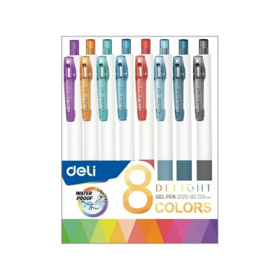 Набор гелевых ручек DELI EG120-8C 1657446
