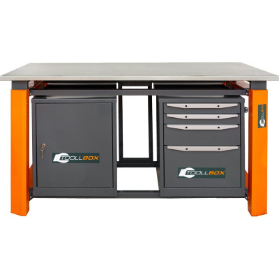 Двухтумбовый верстак Toollbox с регулируемой столешницей серии TBP1800 (TB0-TB4)