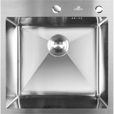 Комплект кухонная мойка из нержавеющей стали WISENT w35050-s (50x50см) с дозатором и смесителем WGS35050/W02-114/W405A/W4998-4