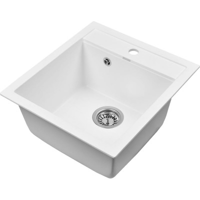 Мойка для кухни из искусственного камня WISENT вайт 500x450x220 (беларусь) MW450-28/WGER013