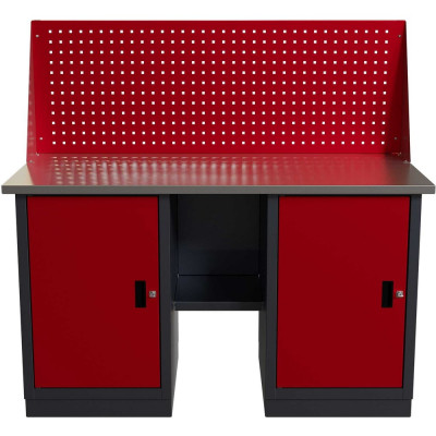 Слесарный двухтумбовый верстак IRONMEBEL worky wk-0/wk-0 1400 с экраном M-IM00172K