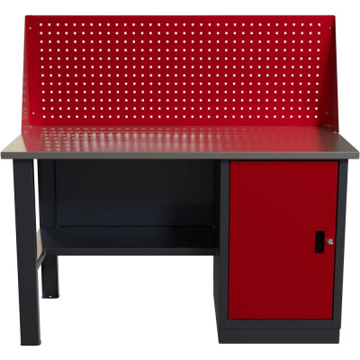 Слесарный однотумбовый верстак IRONMEBEL worky wk-0 1400 с экраном M-IM00124K