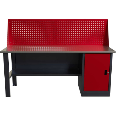 Слесарный однотумбовый верстак IRONMEBEL worky wk-0 1900 с экраном M-IM00156K