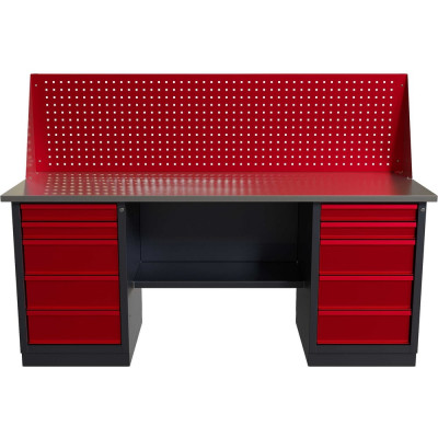 Слесарный двухтумбовый верстак IRONMEBEL worky wk-5/wk-5 1900 с экраном M-IM00204K