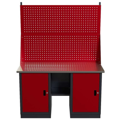 Слесарный двухтумбовый верстак с двойным экраном IRONMEBEL worky wk-0/wk-0 1400 M-IM00173K