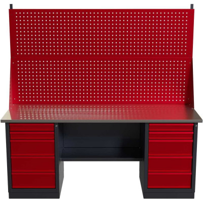 Слесарный двухтумбовый верстак IRONMEBEL worky wk-5/wk-5 1900 с двойным экраном M-IM00205K