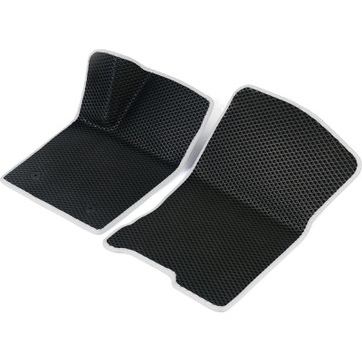 Передние коврики Vicecar ЭВА c 3д лапкой для Hyundai Sonata IV (EF) 2001-2012 (тагаз) (Хендай Соната ЕФ 4) ЕВА EVA без разреза 2DL18018-белый