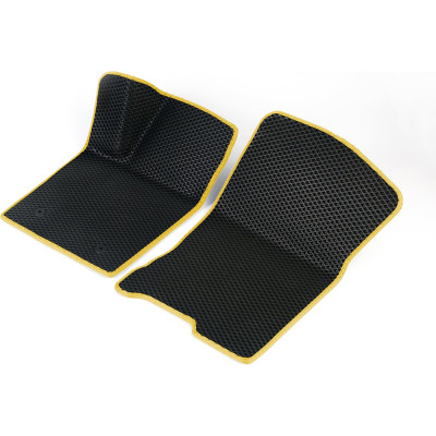 Передние коврики Vicecar ЭВА c 3д лапкой для Hyundai Sonata IV (EF) 2001-2012 (тагаз) (Хендай Соната ЕФ 4) ЕВА EVA без разреза 2DL18018-желтый