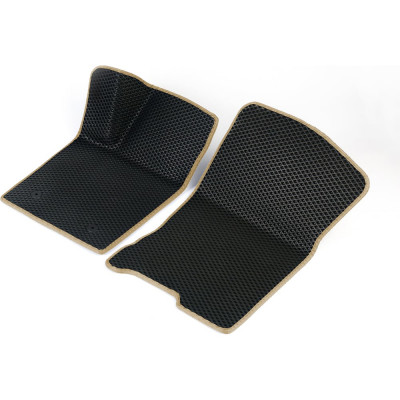Передние коврики Vicecar ЭВА c 3д лапкой для Hyundai Sonata IV (EF) 2001-2012 (тагаз) (Хендай Соната ЕФ 4) ЕВА EVA без разреза 2DL18018-бежевый