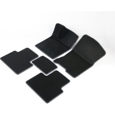Автомобильные коврики ViceCar ЭВА c 3д лапкой для Honda Civic IX (хэтчбек) 2012-2015 (Хонда Цивик 9) ЕВА EVA без разреза DL16009-темносерый