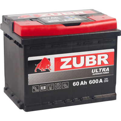Аккумулятор ZUBR Ultra 60Ah R+ ZU600