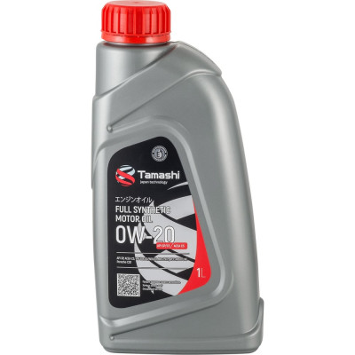 Масло моторное синтетическое Tamashi 1л 0w-20 API SP/CF, ACEA C5, VW508.00/509.00, MB229.71, VCC RBS0-2AE 0W20T081