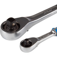 Набор флажковых трещоток KING TONY 1/4", 1/2", 90 зубцов, с кнопкой, 2 предмета 7773GS