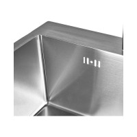 Кухонная мойка из нержавеющей стали WISENT с сифоном 5044 (50x44см) WS35044/WGER013