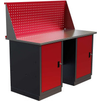 Слесарный двухтумбовый верстак IRONMEBEL worky wk-0/wk-0 1400 с экраном M-IM00172K
