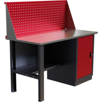 Слесарный однотумбовый верстак IRONMEBEL worky wk-0 1400 с экраном M-IM00124K