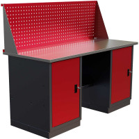 Слесарный двухтумбовый верстак IRONMEBEL worky wk-0/wk-0 1600 с экраном M-IM00184K