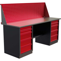 Слесарный двухтумбовый верстак IRONMEBEL worky wk-5/wk-5 1900 с экраном M-IM00204K