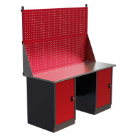 Слесарный двухтумбовый верстак с двойным экраном IRONMEBEL worky wk-0/wk-0 1600 M-IM00185K