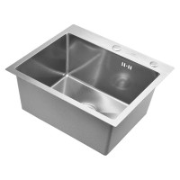 Кухонная мойка из нержавеющей стали WISENT рифленая W35044D-S с сифоном и дозатором W405A WS35044D/W02-114/W405A