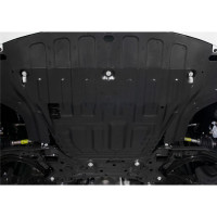 Защита картера и КПП + комплект крепежа Rival AutoMax, Сталь, Hyundai Solaris 2017-, V - 1.4; 1.6/Kia Rio 2017-, V - 1.4; 1.6/Kia Rio X-Line 2017-, V - 1.4 AM.2370.2