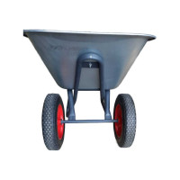 Тачка строительная двухколесная GEVA TRADE, крас/зелен, грузоподъемность 220 кг, 110 л, квадратная труба, кузов 5 болтов TS2KK110GT